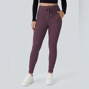 Halara SoftlyZero™ Plush High Waisted Drawstring Pocket Plain Full Length